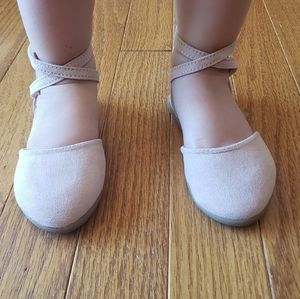 Faux-Suede Lace-Up Ballet Flats for Toddler Girls